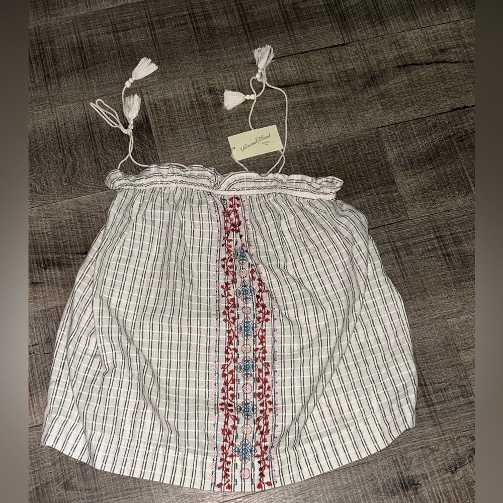 Universal Thread Navy and White Striped Blouse